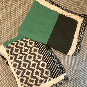 Anthropologie Mandalay Shams SET OF 2 Standard Shams Blue & Gray Patchwork